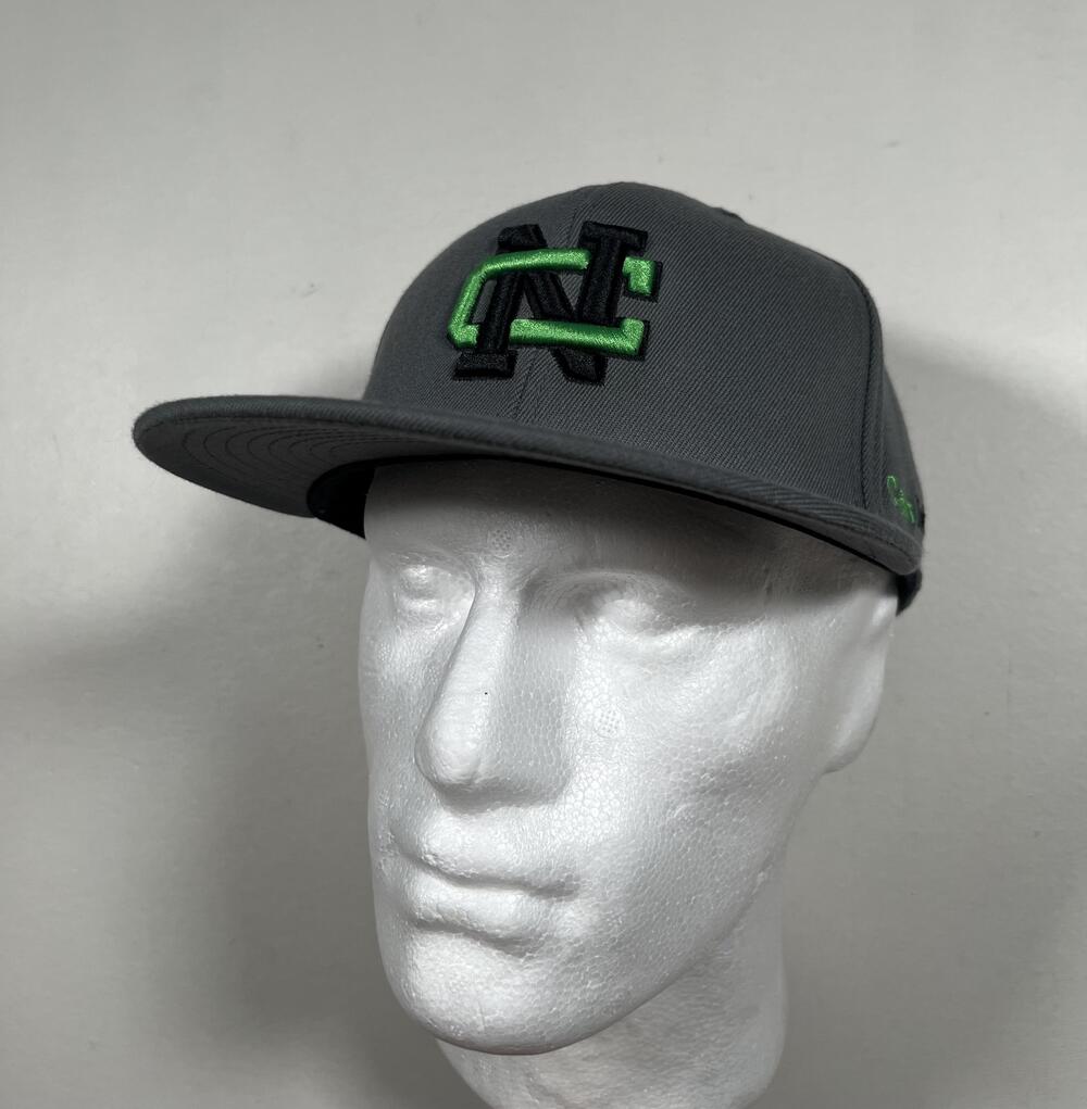 Flexfit Cash Network Hat Cap Fitted Mens 7 1/4 Gray 210 Money Logo Baseball